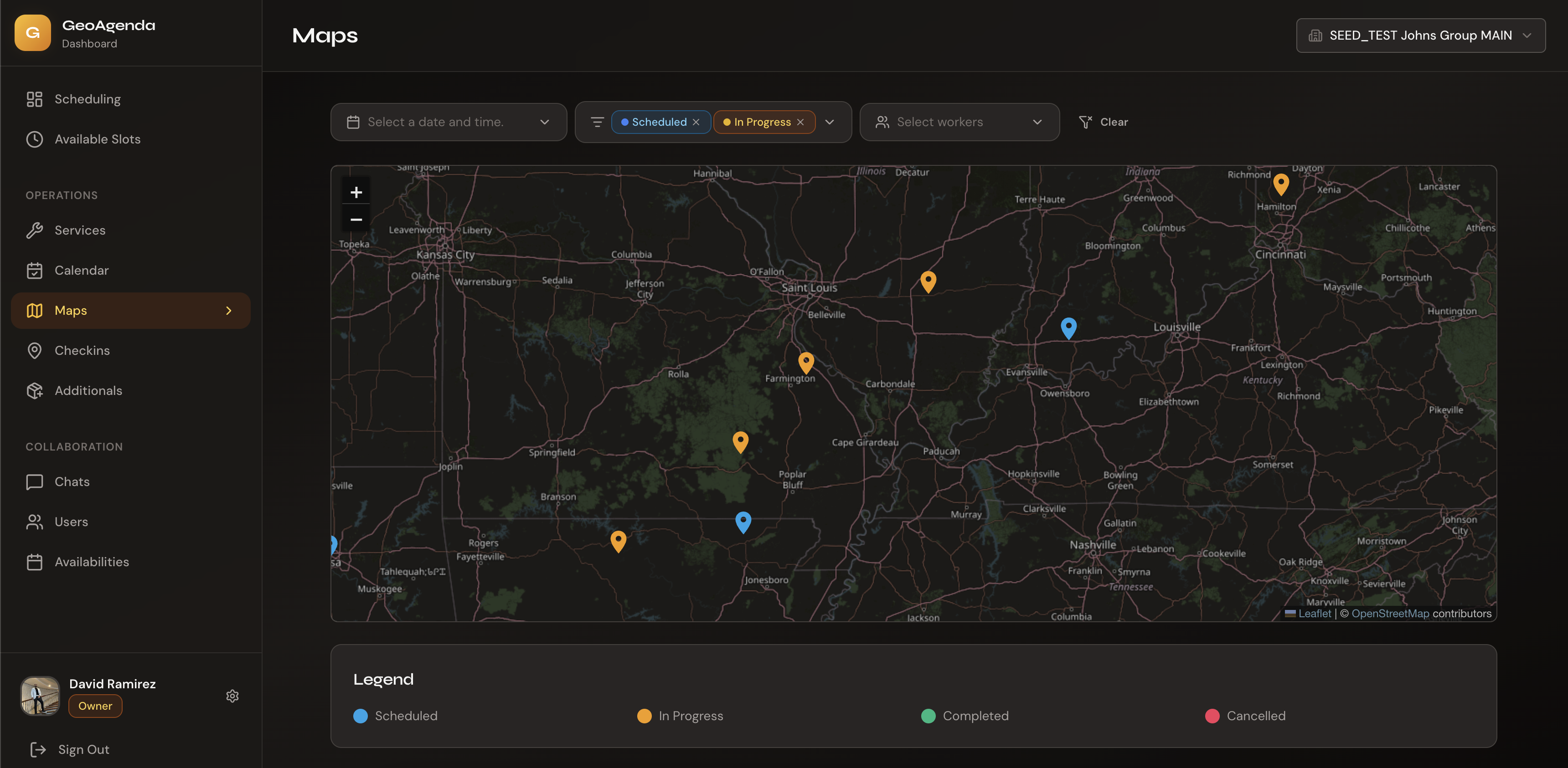 Geoagenda product screenshot